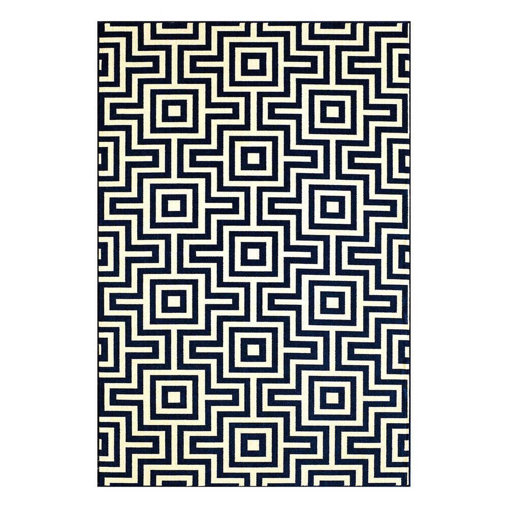 Momeni Baja BAJ-10 6'7" x 9'6" Navy Area Rug, , large