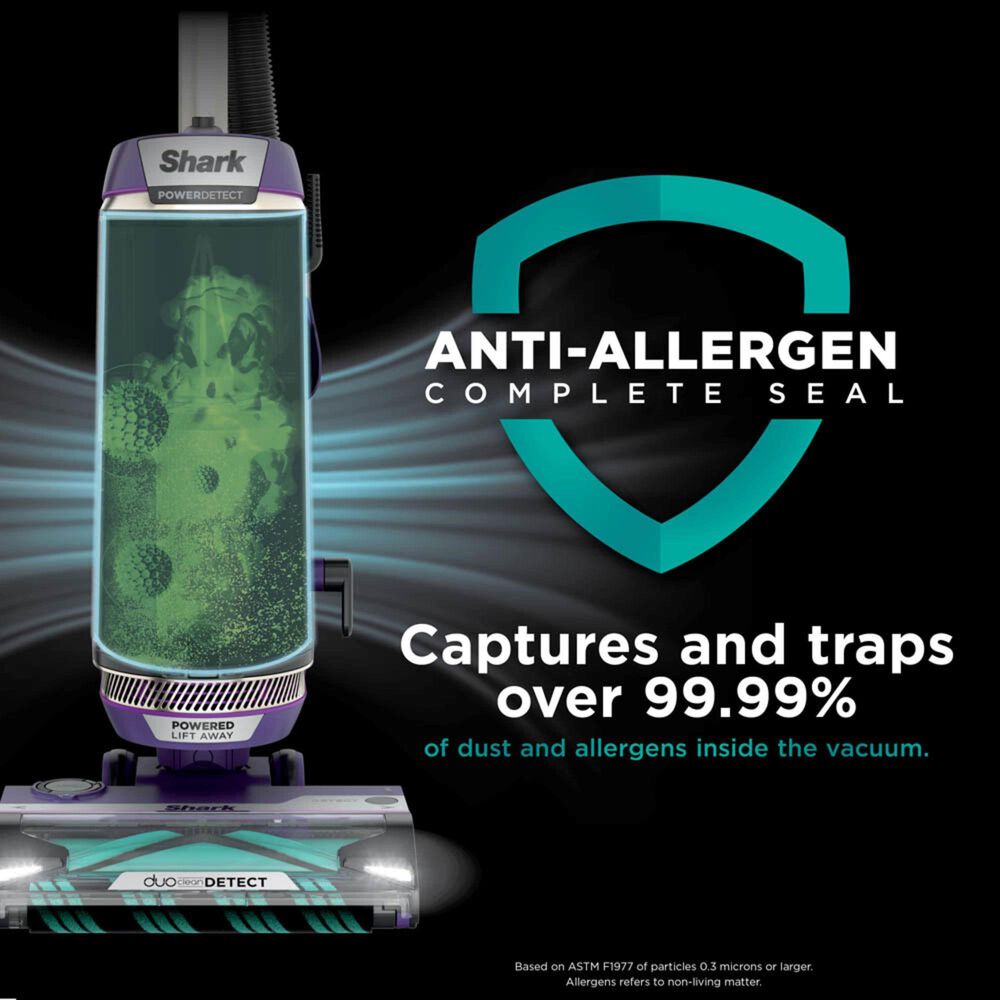 Shark DuoClean Detect Technology Upright Vacuum in Eggplant, , large