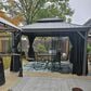 HOMLUX 12-ft x 10-ft Aluminum Gazebo with Double Metal Roof in Light Gray, , large