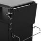 HOMLUX 45" Outdoor Kitchen Island in Black and Stainless Steel, , large