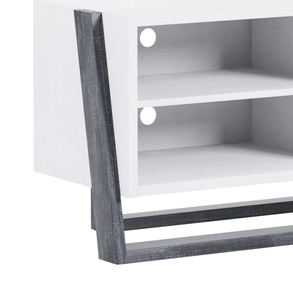 Furniture of America Friedman 2-Piece Entertainment Center in White and Gray, , large