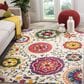 Safavieh Monaco MNC233A-1115 11" x 15" Ivory/Multi Area Rug, , large