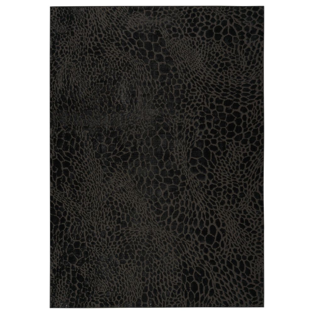 Nourison Desire Charcoal and Silver 6" x 9" Area Rug, , large