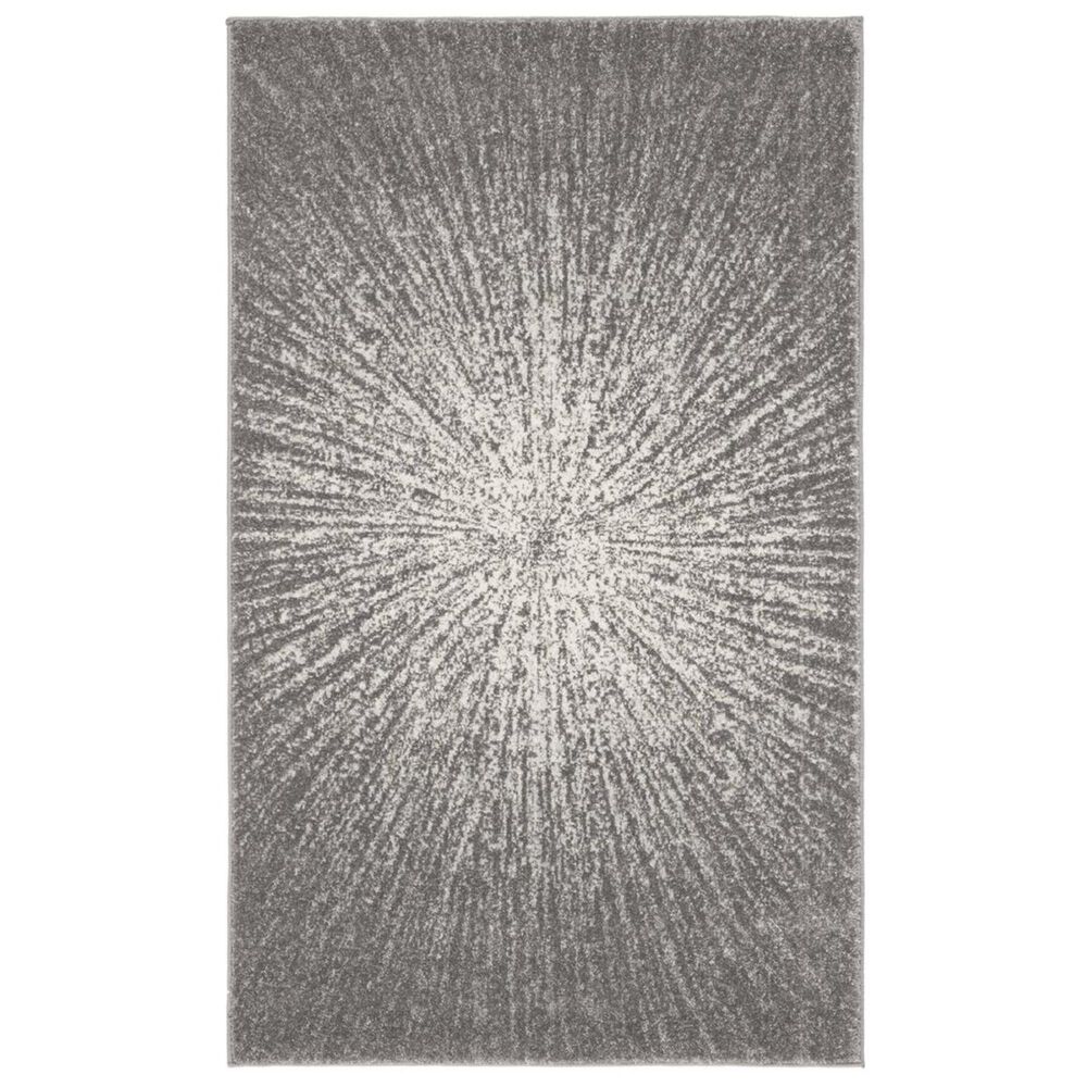 Safavieh Evoke EVK228H 2"2" x 4" Dark Grey and Ivory Scatter Rug, , large
