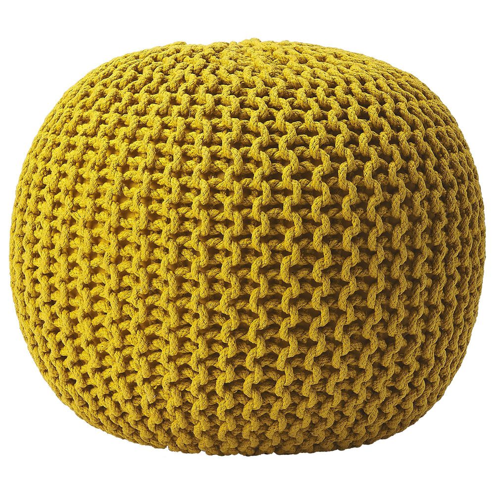 Butler Pincushion Pouffe in Yellow, , large