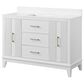 37B Fenwick 48" Single Bathroom Vanity in Bright White with Glossy White Composite Stone Top and Backsplash, , large