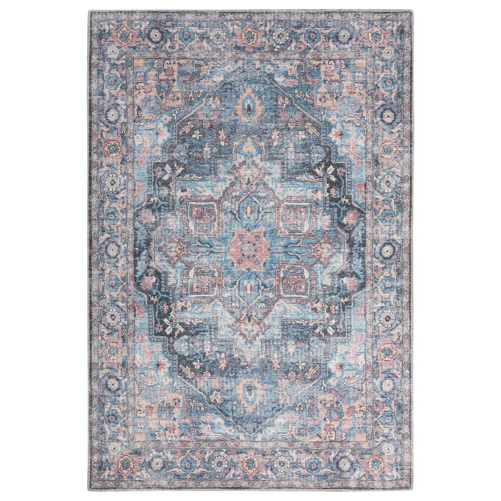 57 Grand by Nicole Curtis Series 1 5"3" x 7"3" Blue, Beige and Pink Area Rug, , large