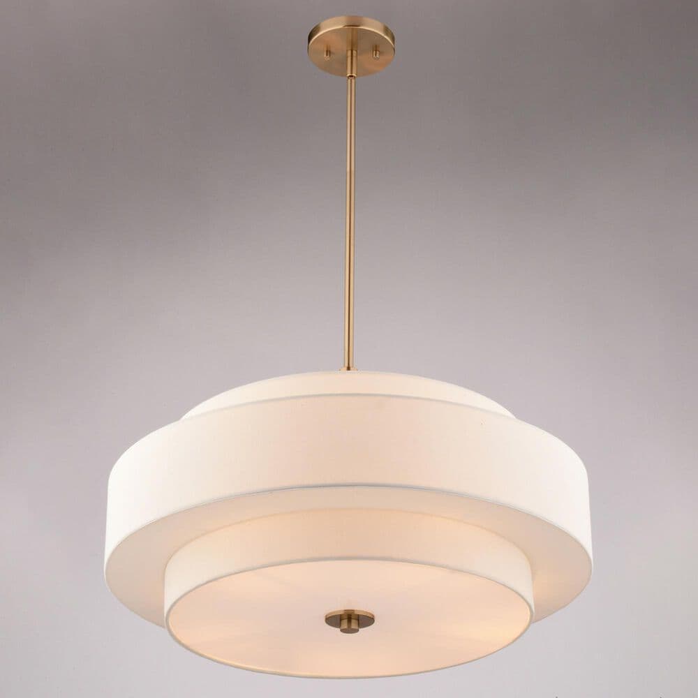 Vaxcel Lighting Brentwood 5-Light Drum Pendant in Sunset Gold, , large