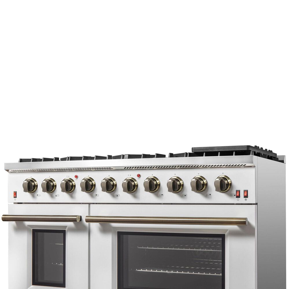 Forno Galiano 48" Freestanding Gas Range in White, , large