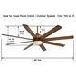 Minka-Aire Slipstream 65" Indoor/Outdoor Ceiling Fan with LED Light in Distressed Koa, , large