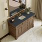 James Martin Vanities Brookfield 60" Single Bathroom Vanity in Pecan with 3 cm Charcoal Soapstone Quartz Top and Rectangular Sink, , large