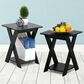 HOMLUX 2-Tier Modern Simplistic Criss-Crossed End Table in Espresso (Set of 2), , large