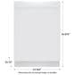 Bosch 800 Series 24"" Built-In Bar Handle Dishwasher with 8 Wash Cycles in White, , large