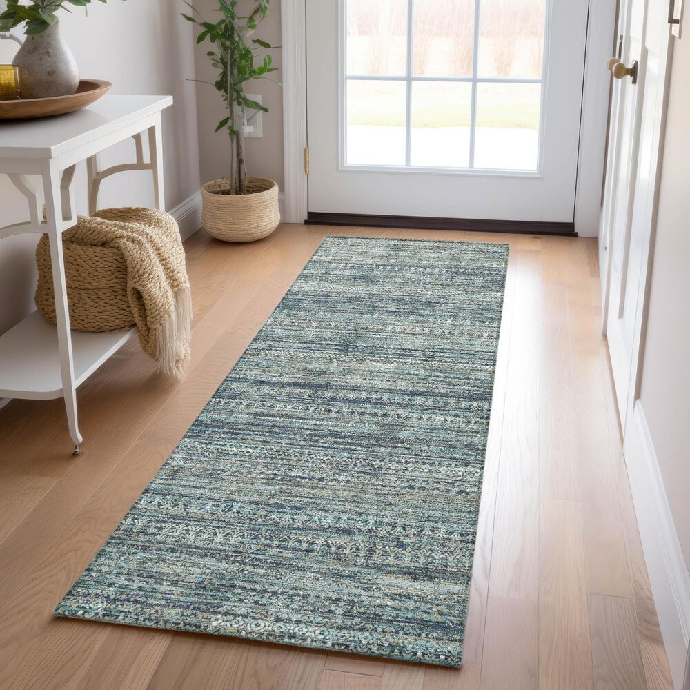 Dalyn Rug Company Solace SL3 2&#39;3&quot; x 7&#39;6&quot; Teal Runner, , large