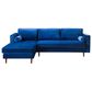 Tov Furniture Como Left Facing Sectional with Chaise in Navy Velvet, , large