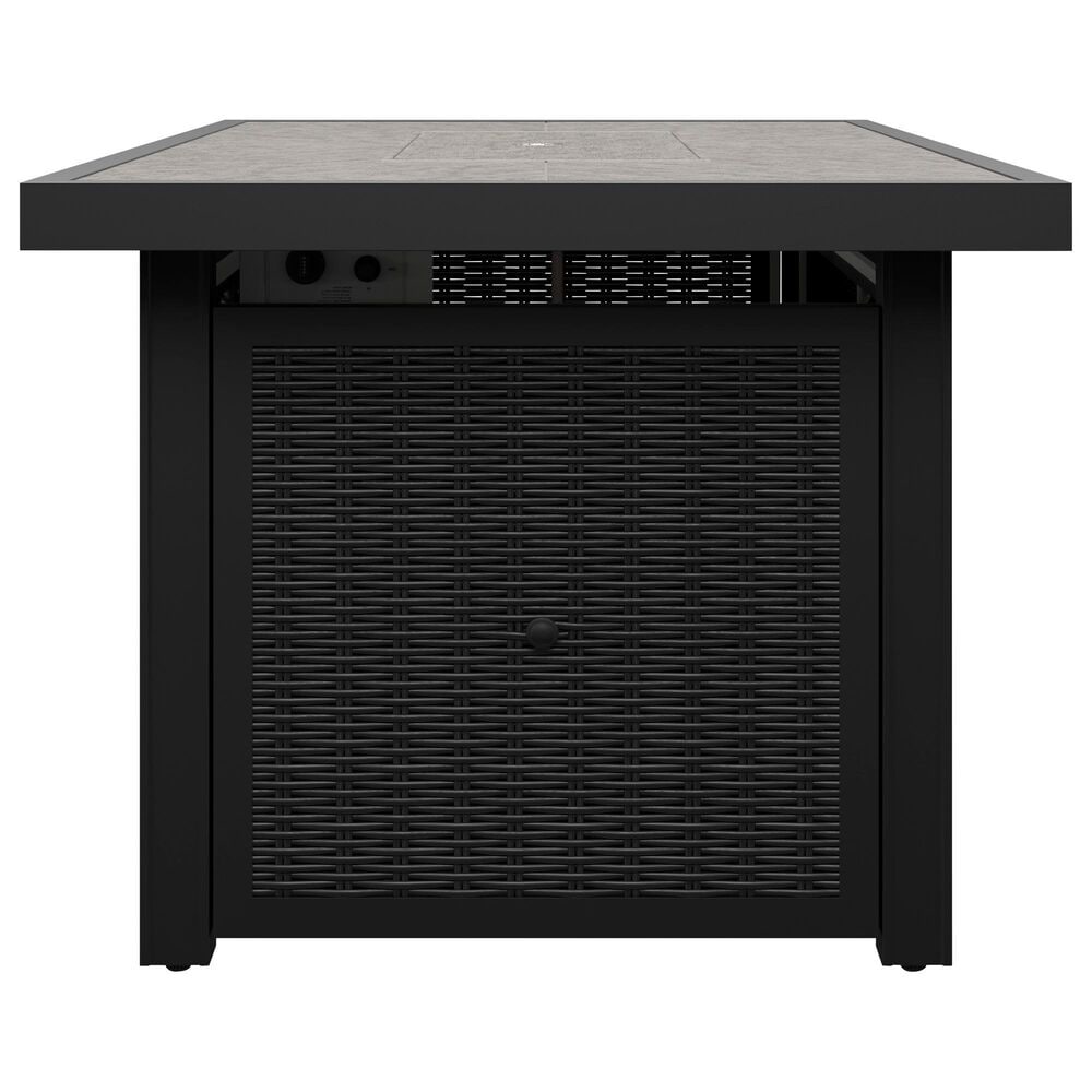 Ashley Beachcroft Rectangular Fire Pit Table in Black and Light Gray, , large