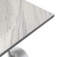 Leisuremod LeisureMod Verve Collection 27 Square Dining Table, White Base with Laminated White Marbleized Top, , large