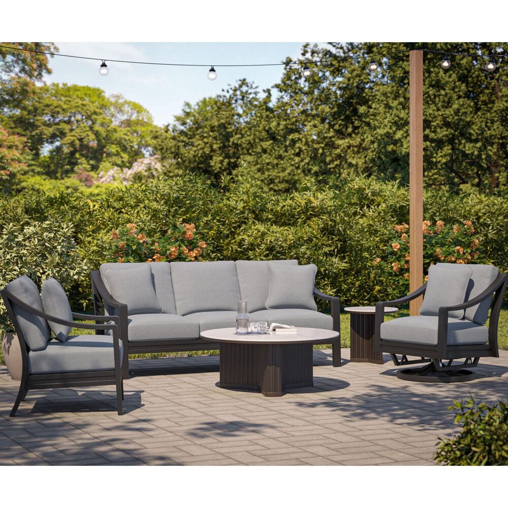 Agio Covina 5-Piece Patio Deep Seating Conversation Set in July Oyster, , large