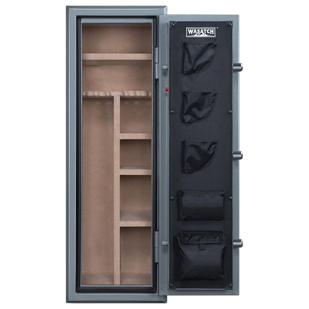 Wasatch 18-Gun Fireproof and Waterproof Safe with Electronic Lock in Pebble Gray, , large