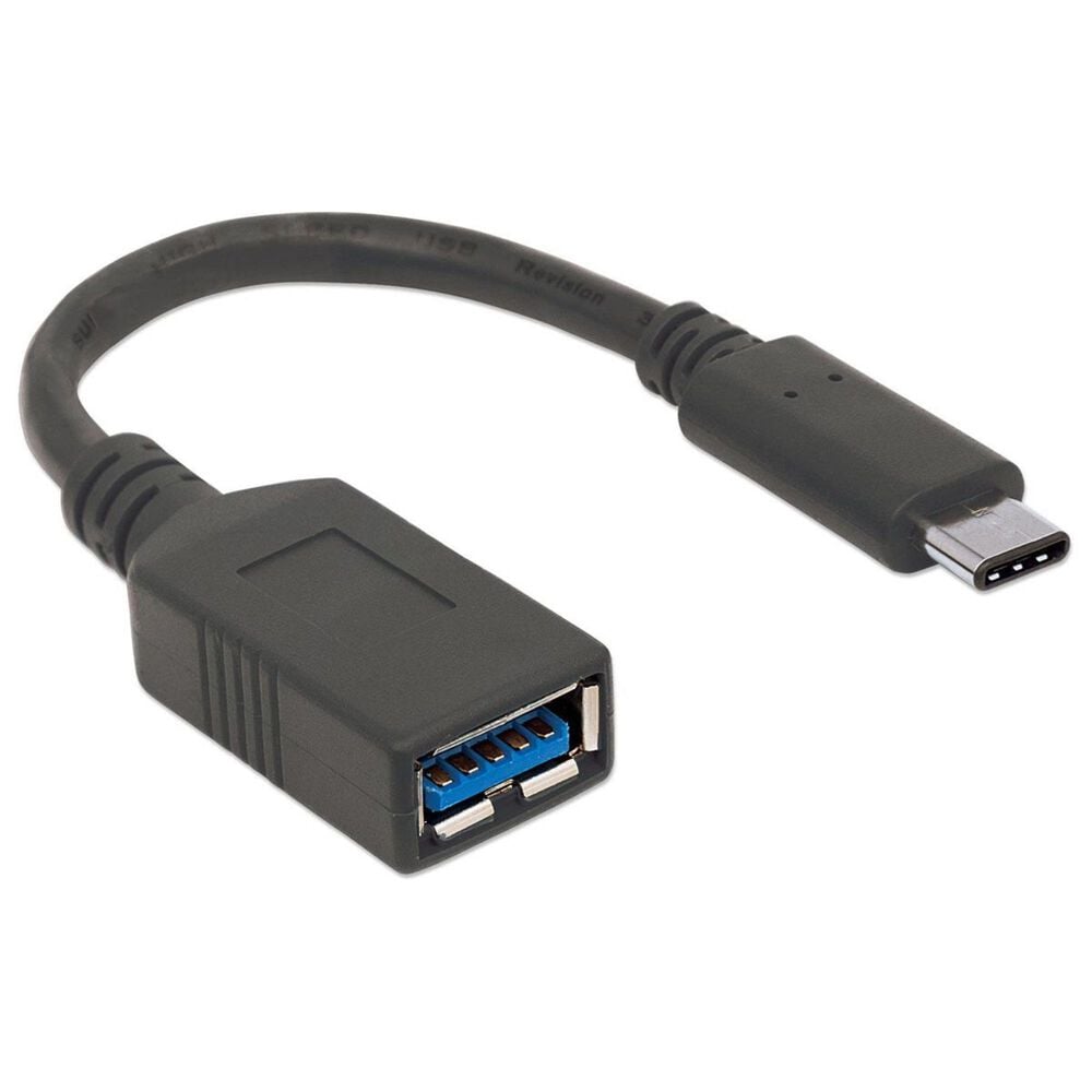 Manhattan SuperSpeed USB-C to USB-A Adapter in Black, , large