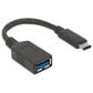 Manhattan SuperSpeed USB-C to USB-A Adapter in Black, , large