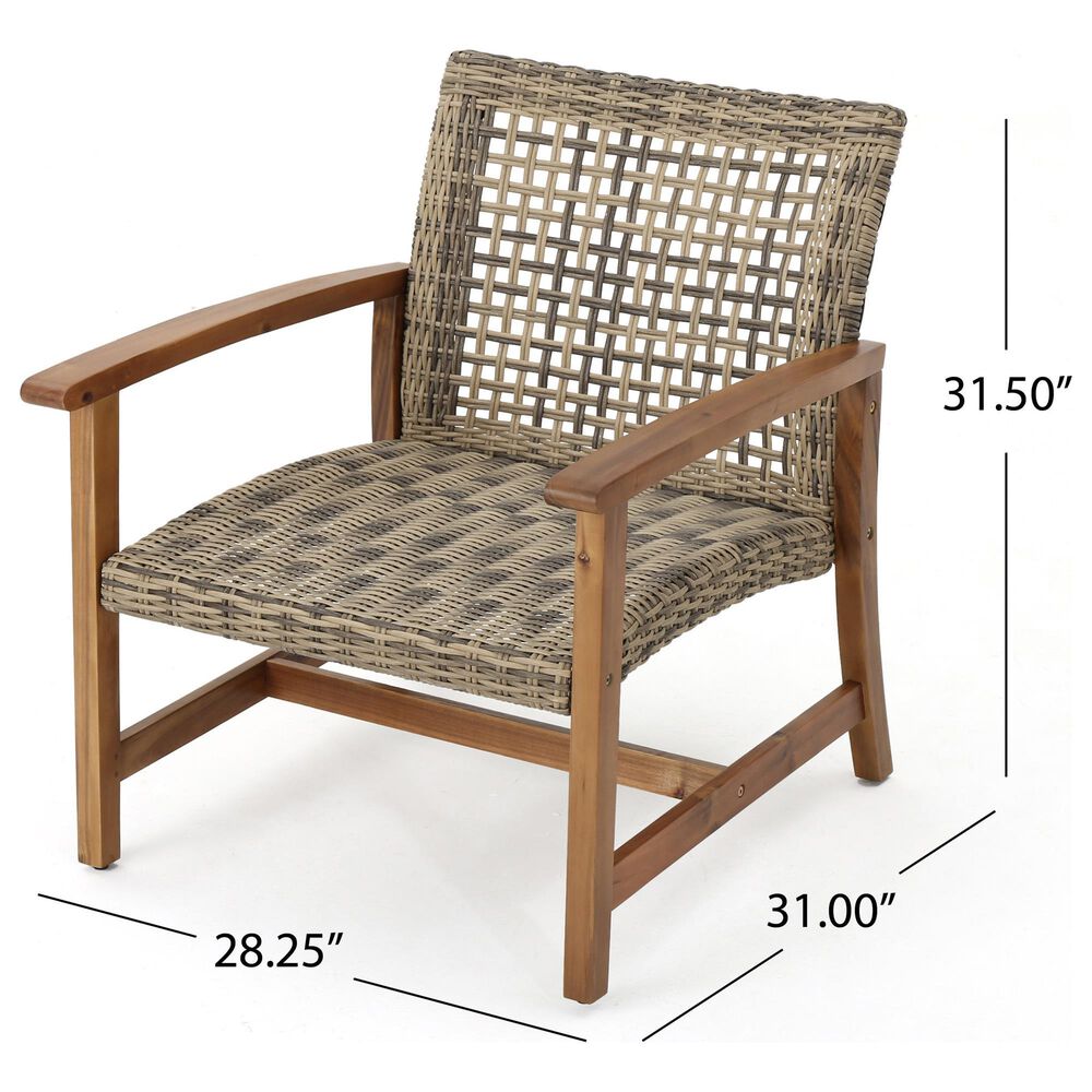 Hearth and Haven Hampton Club Chair in Natural and Gray &#40;Set of 2&#41;, , large