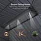 HOMLUX 10" x 12" Outdoor Hardtop Gazebo with Galvanized Steel Roof, Netting, and Curtains Gray, , large
