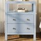 Butler Specialty Company Nora 2 Drawer Nightstand with Open Shelf in Light Blue, , large