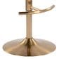 LumiSource Matisse Adjustable Swivel Barstool with White Faux Leather Upholstery in Gold (Set of 2), , large