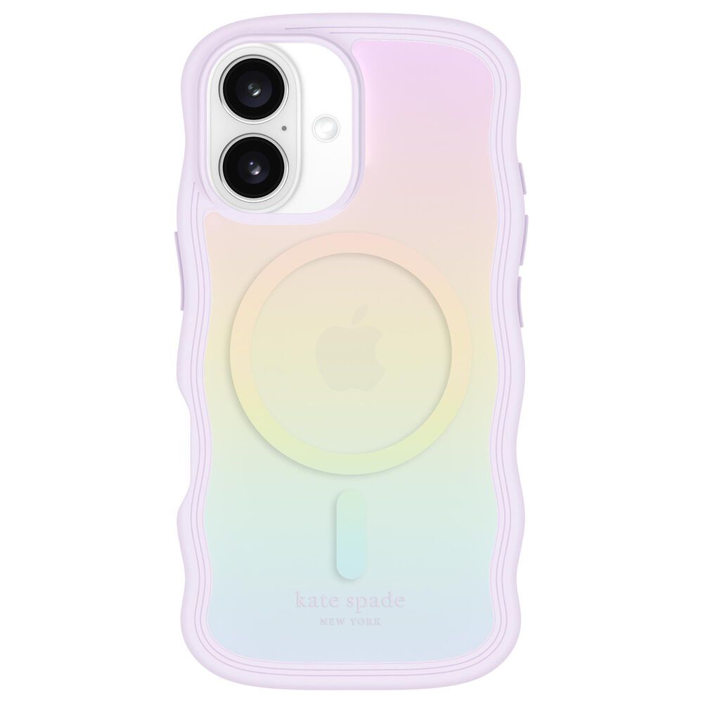 Kate Spade Wavy MagSafe Case for iPhone 16 in Opal Iridescent, , large