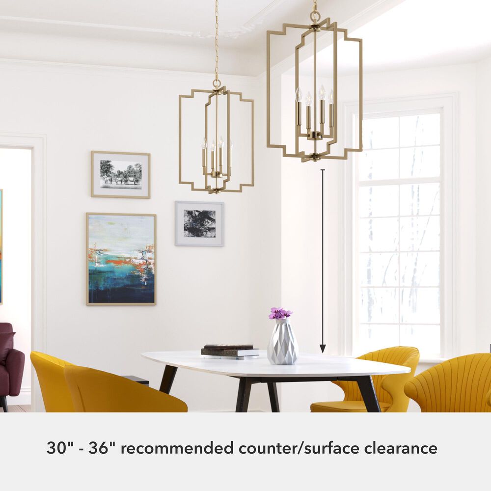 Hunter Zoanne 4-Light Pendant in Alturas Gold, , large