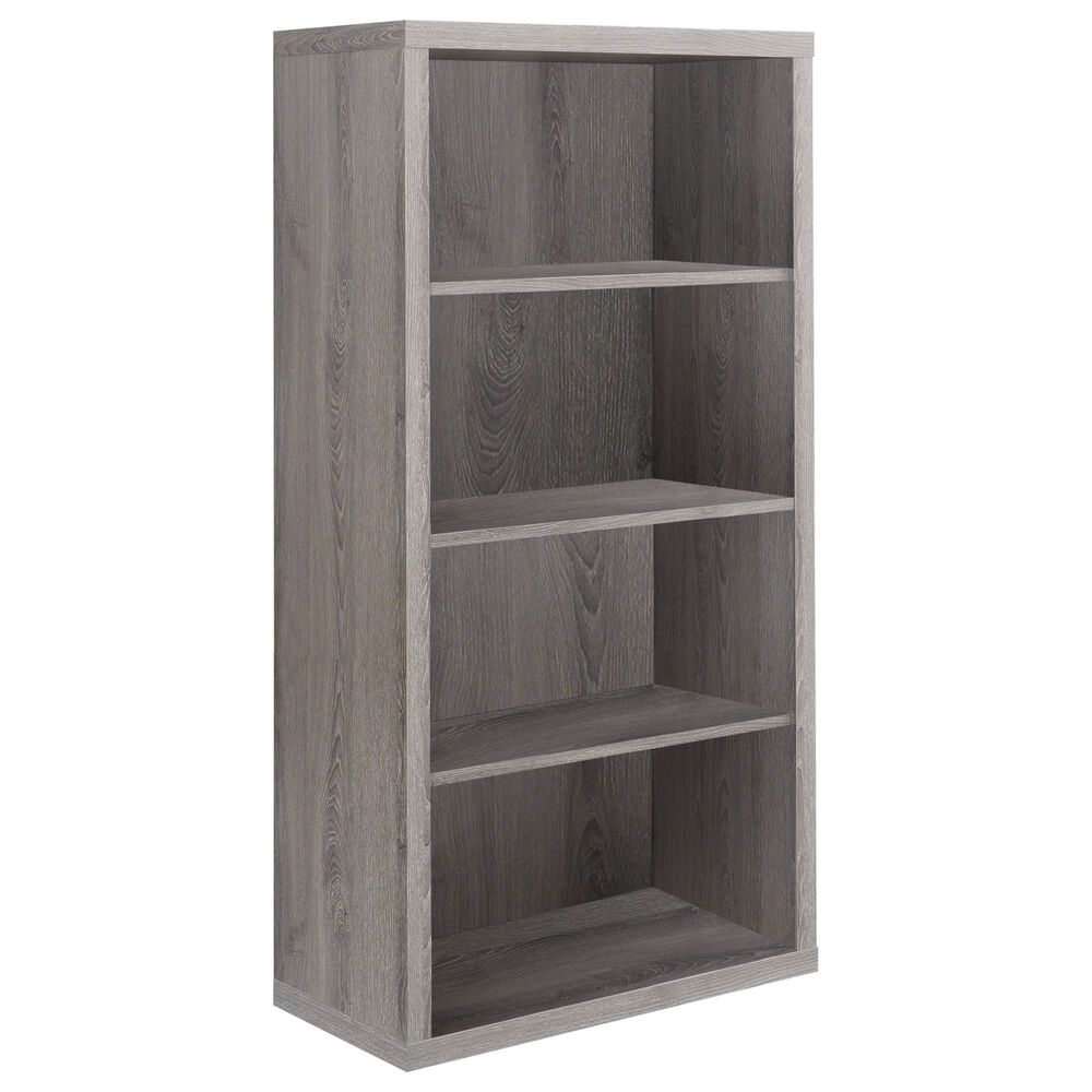Monarch Specialties 48" Bookcase with Adjustable Shelves in Dark Taupe, , large