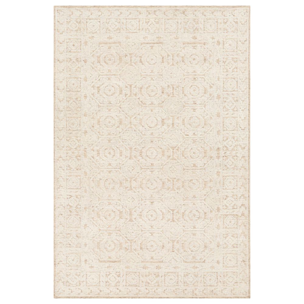 Surya Louvre LOU-2301 8" Round Khaki and Cream Area Rug, , large
