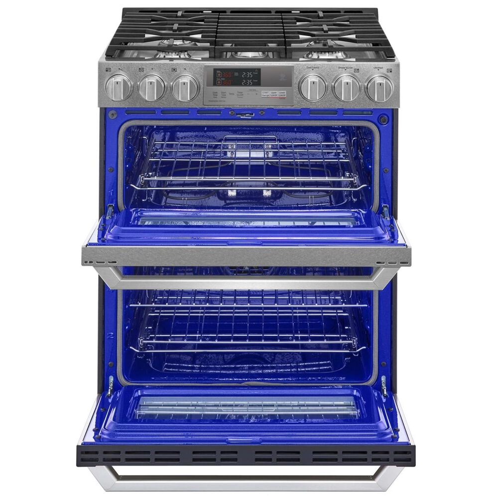 LG SIGNATURE Dual Fuel Double Oven Range in Textured Steel, , large