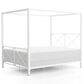 Furniture of America Rosadale Queen X-Cross Canopy Bed in White, , large