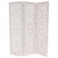 Maple and Jade 3-Panel Folding Screen in White, , large