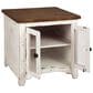 Ashley Wystfield End Table in Vintage White and Warm Brown, , large