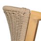 Hearth and Haven Patio Dining Chair with Rope-Design Backrest and Cushions in Light Teak (Set of 2), , large
