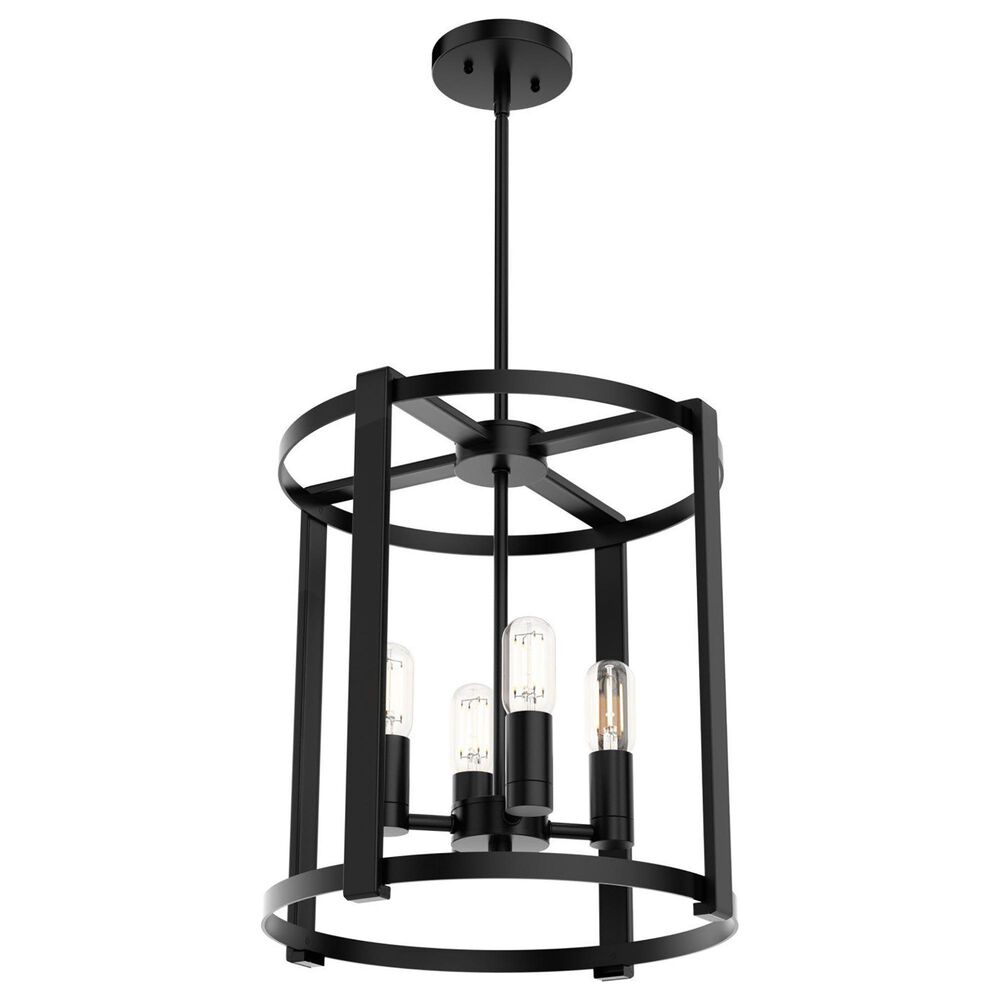 Hunter Astwood 4-Light Chandelier in Matte Black, , large
