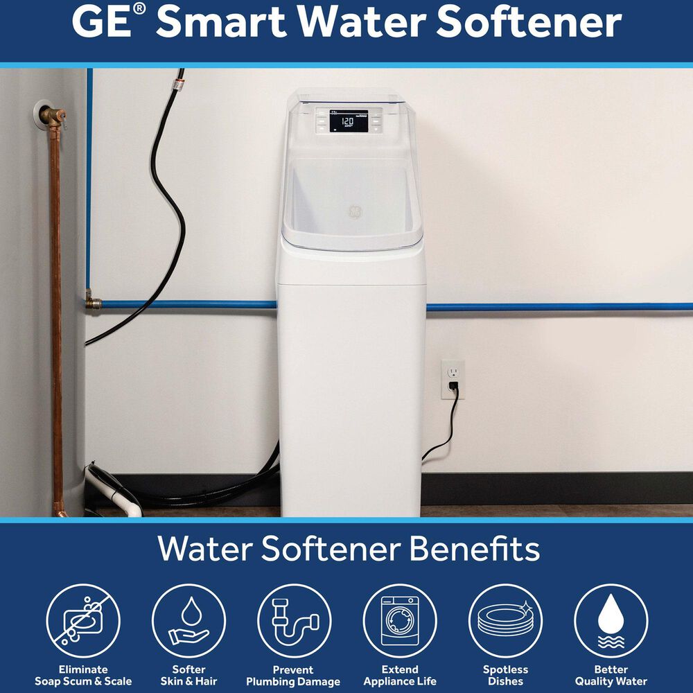 GE Smart 45000 Grain Water Softener in White, , large