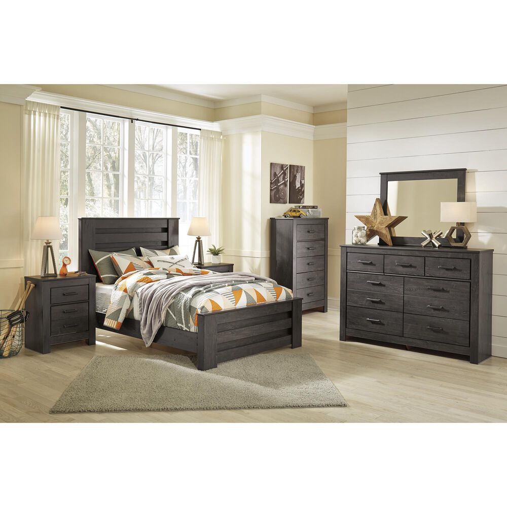 Ashley Brinxton 3-Piece Full Panel Bed Set in Dark Charcoal, , large