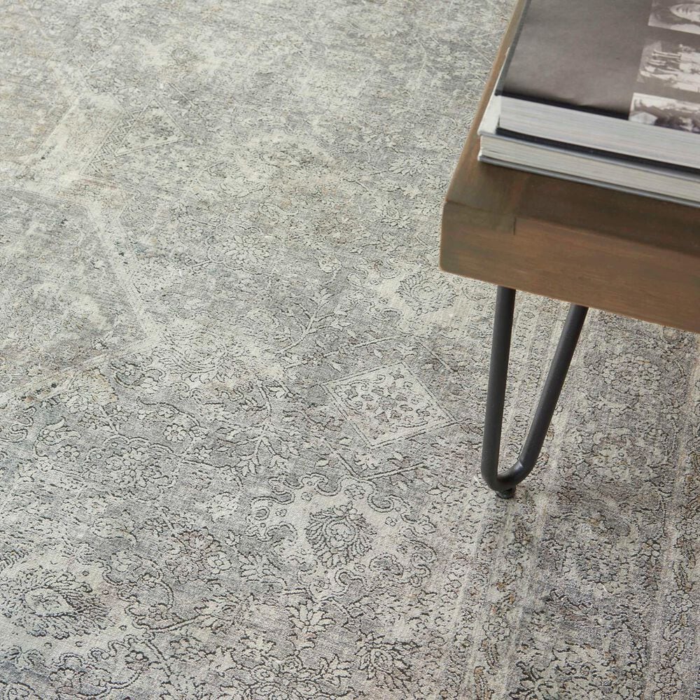 Nourison Starry Nights 8&#39; x 10&#39; Silver and Cream Area Rug, , large