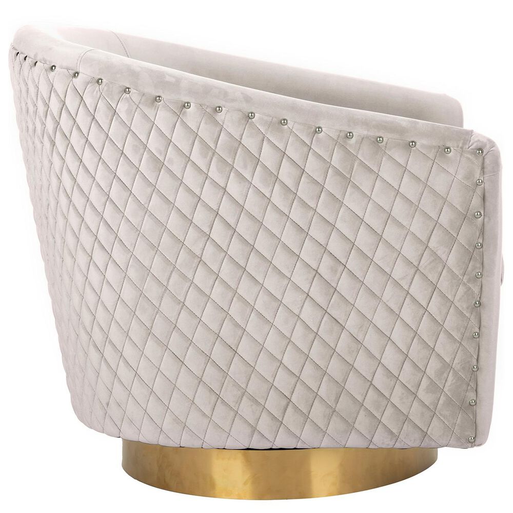 Safavieh Clara Swivel Tub Chair in Pale Taupe, , large