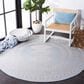 Safavieh Martha Stewart Cyprus 6"7" Round Aqua and Blue Ivory Area Rug, , large