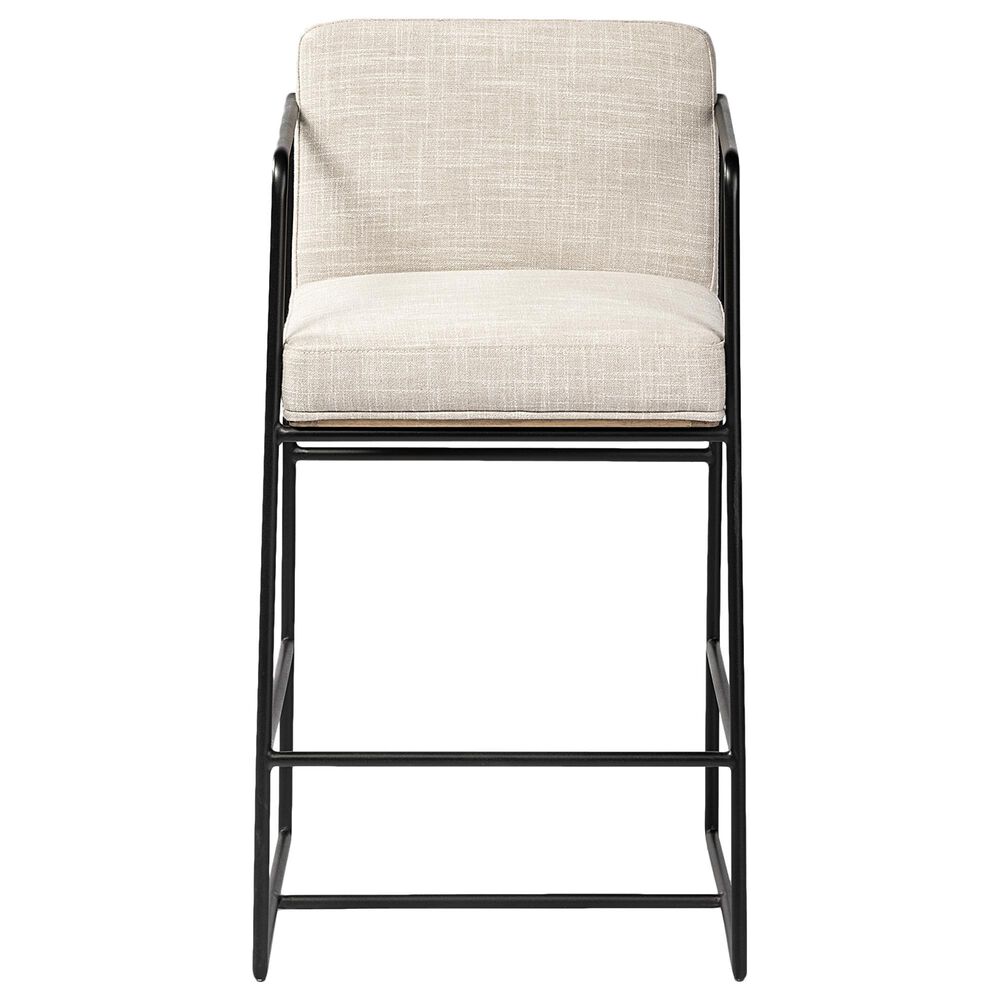 Mercana Stamford Counter Stool with Beige Cushion in Black | Shop NFM 