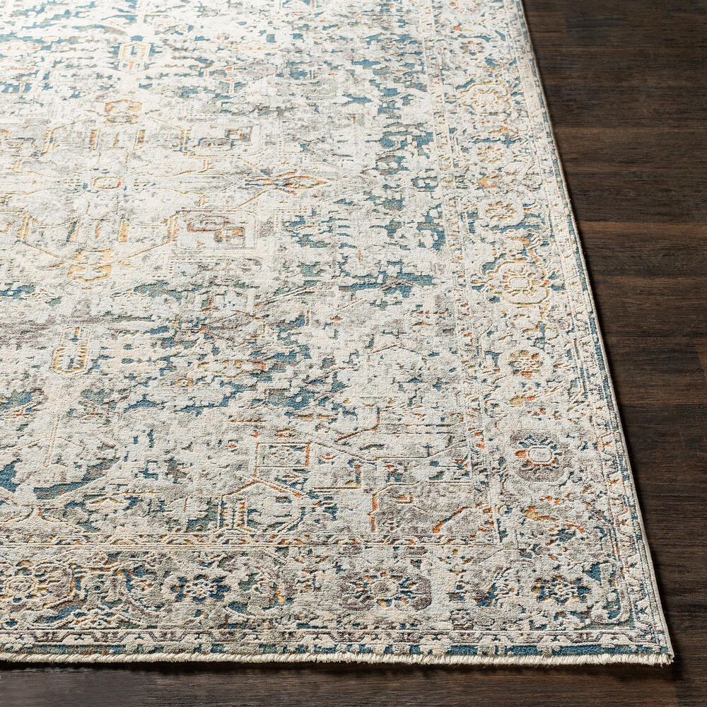 Surya Presidential PDT-2300 3&#39;3&quot; x 8&#39; Blue, Gray and Orange Runner, , large