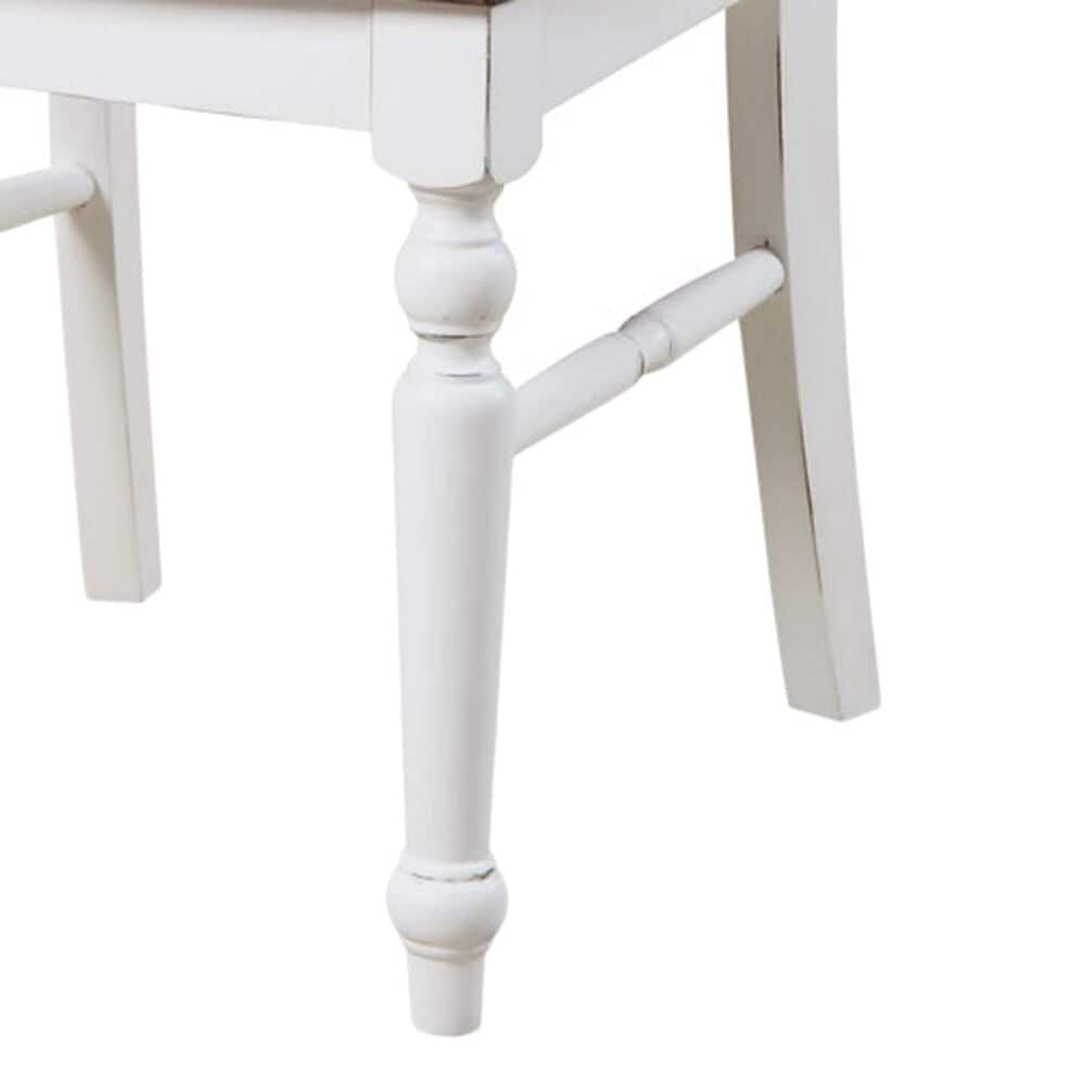 Golden Wave Furniture Mountain Retreat 7-Piece Dining Set in White, , large