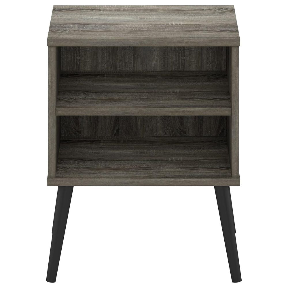 HOMLUX Claude 2-Tier Square End Table in French Oak Grey, , large