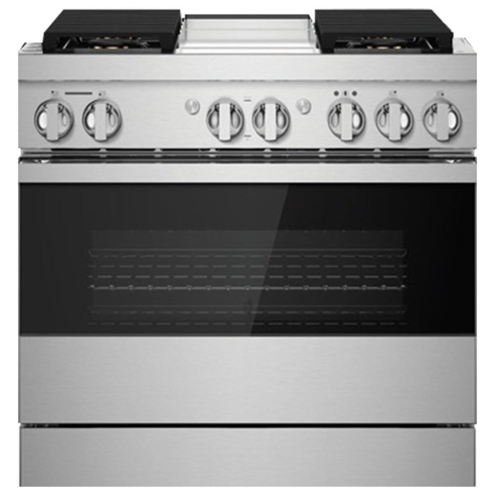 JennAir 36" Professional Range Dual Fuel in Black Glass and Stainless Steel, , large