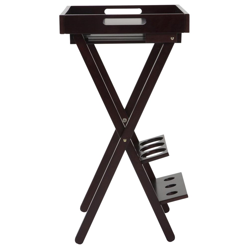DHP Folding Wine Rack with Removable Tray in Espresso, , large